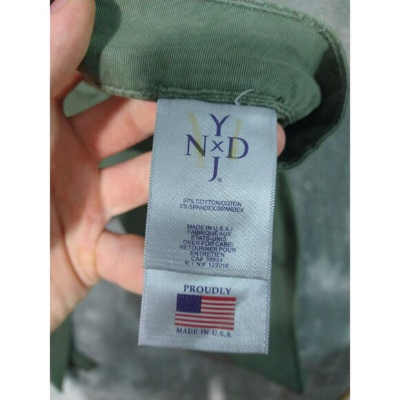 NYDJ Legging Womens 14 Green Jegging Zip Ankle Pockets Stretch High Rise - Picture 8 of 10